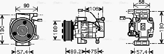 Ava Quality Cooling MZAK208 - Kompresors, Gaisa kond. sistēma autodraugiem.lv