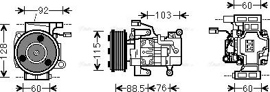 Ava Quality Cooling MZK251 - Kompresors, Gaisa kond. sistēma autodraugiem.lv