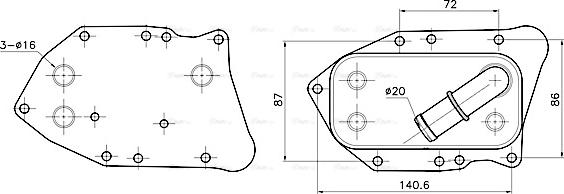 Ava Quality Cooling OL3750 - Eļļas radiators, Motoreļļa autodraugiem.lv