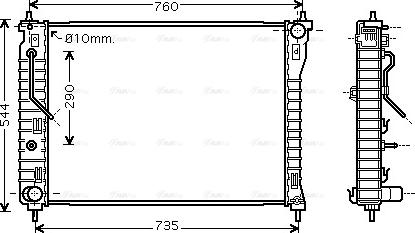 Ava Quality Cooling OL 2434 - Radiators, Motora dzesēšanas sistēma autodraugiem.lv