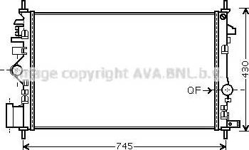 Ava Quality Cooling OL 2474 - Radiators, Motora dzesēšanas sistēma autodraugiem.lv