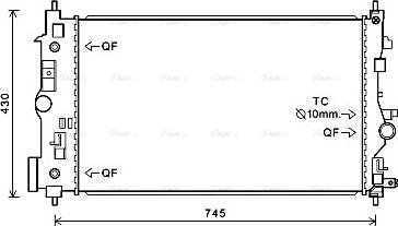 Ava Quality Cooling OL 2546 - Radiators, Motora dzesēšanas sistēma autodraugiem.lv
