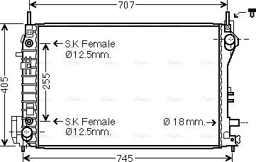 Ava Quality Cooling OL 2559 - Radiators, Motora dzesēšanas sistēma autodraugiem.lv