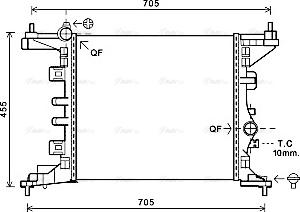 Ava Quality Cooling OL2568 - Radiators, Motora dzesēšanas sistēma autodraugiem.lv