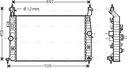 Ava Quality Cooling OL2583 - Radiators, Motora dzesēšanas sistēma autodraugiem.lv