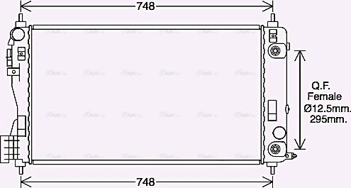 Ava Quality Cooling OL2692 - Radiators, Motora dzesēšanas sistēma autodraugiem.lv