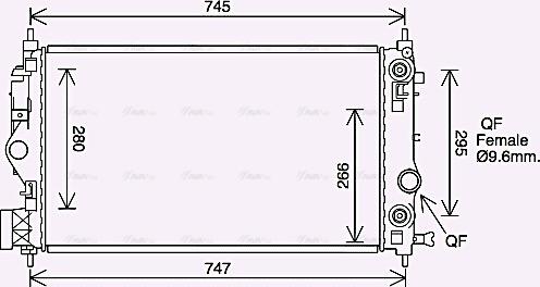 Ava Quality Cooling OL2687 - Radiators, Motora dzesēšanas sistēma autodraugiem.lv