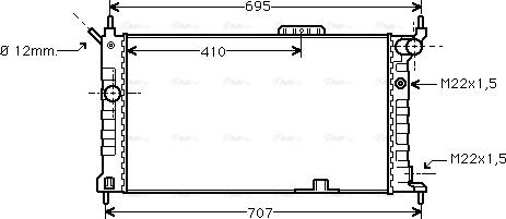 Ava Quality Cooling OL 2091 - Radiators, Motora dzesēšanas sistēma autodraugiem.lv