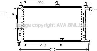 Ava Quality Cooling OLA2064 - Radiators, Motora dzesēšanas sistēma autodraugiem.lv