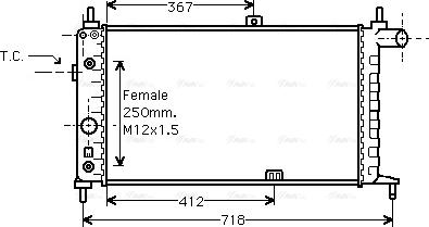 Ava Quality Cooling OL 2065 - Radiators, Motora dzesēšanas sistēma autodraugiem.lv