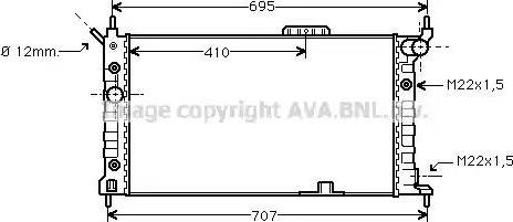 Ava Quality Cooling OL 2169 - Radiators, Motora dzesēšanas sistēma autodraugiem.lv