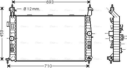 Ava Quality Cooling OL 2345 - Radiators, Motora dzesēšanas sistēma autodraugiem.lv