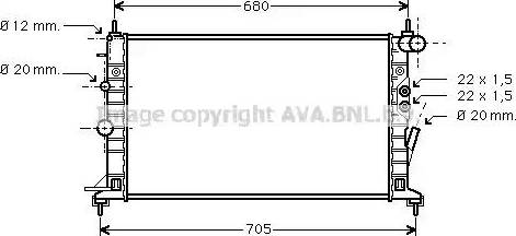 Ava Quality Cooling OL 2359 - Radiators, Motora dzesēšanas sistēma autodraugiem.lv