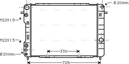 Ava Quality Cooling OL 2249 - Radiators, Motora dzesēšanas sistēma autodraugiem.lv