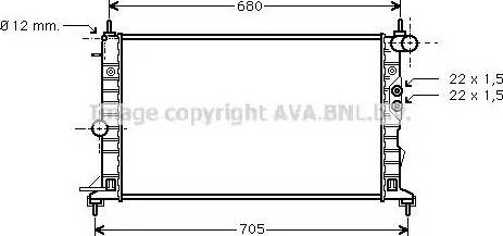 Ava Quality Cooling OL 2244 - Radiators, Motora dzesēšanas sistēma autodraugiem.lv