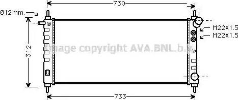 Ava Quality Cooling OL 2263 - Radiators, Motora dzesēšanas sistēma autodraugiem.lv