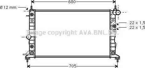 Ava Quality Cooling OL 2220 - Radiators, Motora dzesēšanas sistēma autodraugiem.lv