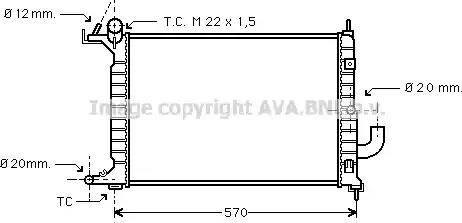 Ava Quality Cooling OL 2221 - Radiators, Motora dzesēšanas sistēma autodraugiem.lv