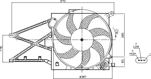 Ava Quality Cooling OL 7509 - Ventilators, Motora dzesēšanas sistēma autodraugiem.lv