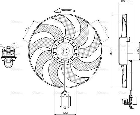 Ava Quality Cooling OL7751 - Ventilators, Motora dzesēšanas sistēma autodraugiem.lv