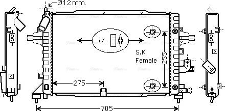 Ava Quality Cooling OLA2467 - Radiators, Motora dzesēšanas sistēma autodraugiem.lv