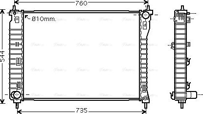 Ava Quality Cooling OLA2435 - Radiators, Motora dzesēšanas sistēma autodraugiem.lv