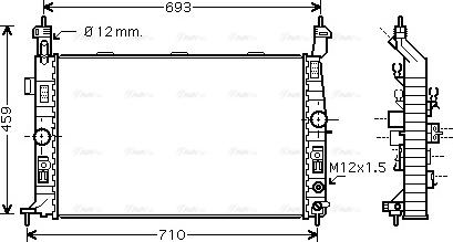 Ava Quality Cooling OLA2431 - Radiators, Motora dzesēšanas sistēma autodraugiem.lv