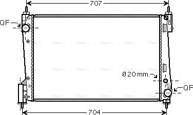 Ava Quality Cooling OLA2423 - Radiators, Motora dzesēšanas sistēma autodraugiem.lv