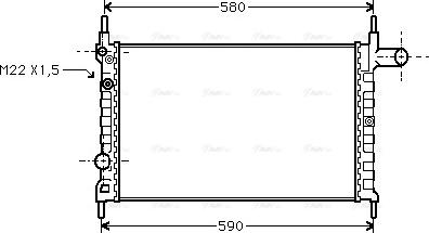 Ava Quality Cooling OLA2150 - Radiators, Motora dzesēšanas sistēma autodraugiem.lv