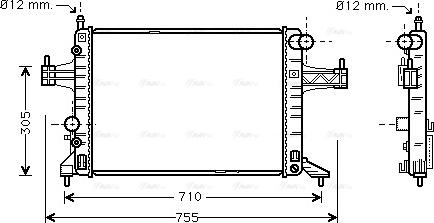 Ava Quality Cooling OLA2304 - Radiators, Motora dzesēšanas sistēma autodraugiem.lv