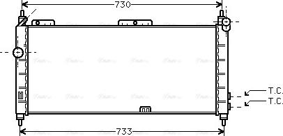 Ava Quality Cooling OLA2203 - Radiators, Motora dzesēšanas sistēma autodraugiem.lv