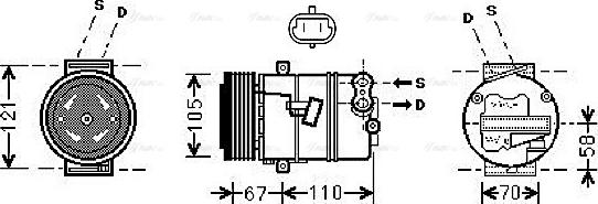 Ava Quality Cooling OLAK494 - Kompresors, Gaisa kond. sistēma autodraugiem.lv