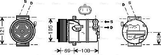 Ava Quality Cooling OLAK445 - Kompresors, Gaisa kond. sistēma autodraugiem.lv