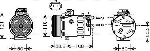 Ava Quality Cooling OLAK464 - Kompresors, Gaisa kond. sistēma autodraugiem.lv