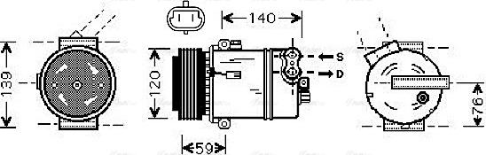 Ava Quality Cooling OLAK409 - Kompresors, Gaisa kond. sistēma autodraugiem.lv