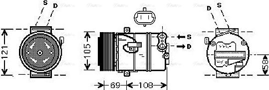 Ava Quality Cooling OLAK438 - Kompresors, Gaisa kond. sistēma autodraugiem.lv