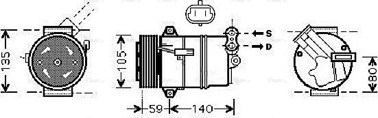 Ava Quality Cooling OLAK437 - Kompresors, Gaisa kond. sistēma autodraugiem.lv