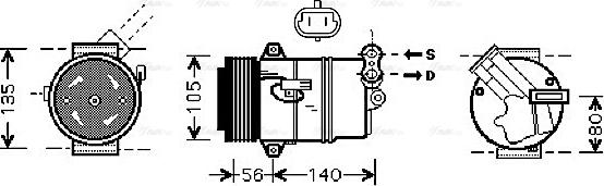 Ava Quality Cooling OLAK428 - Kompresors, Gaisa kond. sistēma autodraugiem.lv