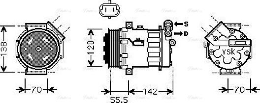 Ava Quality Cooling OLK586 - Kompresors, Gaisa kond. sistēma autodraugiem.lv