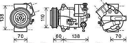 Ava Quality Cooling OLAK616 - Kompresors, Gaisa kond. sistēma autodraugiem.lv