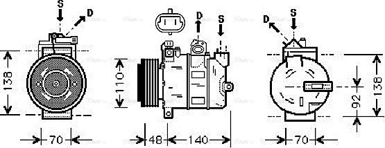 Ava Quality Cooling OLAK356 - Kompresors, Gaisa kond. sistēma autodraugiem.lv