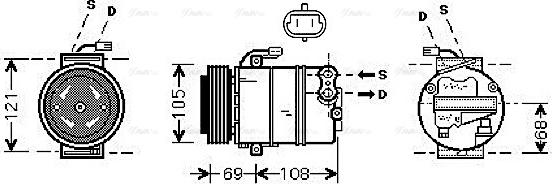 Ava Quality Cooling OL K358 - Kompresors, Gaisa kond. sistēma autodraugiem.lv