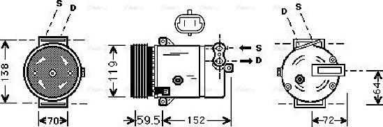 Ava Quality Cooling OLAK318 - Kompresors, Gaisa kond. sistēma autodraugiem.lv
