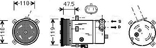Ava Quality Cooling OLAK277 - Kompresors, Gaisa kond. sistēma autodraugiem.lv