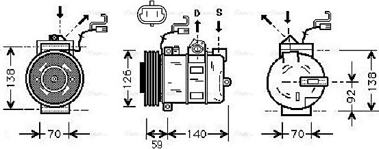 Ava Quality Cooling OL K327 - Kompresors, Gaisa kond. sistēma autodraugiem.lv