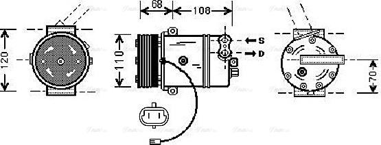 Ava Quality Cooling OL K287 - Kompresors, Gaisa kond. sistēma autodraugiem.lv