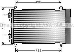 Ava Quality Cooling PE5258D - Kondensators, Gaisa kond. sistēma autodraugiem.lv