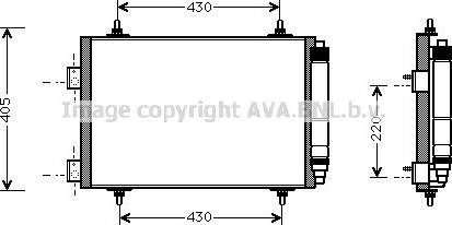 Ava Quality Cooling PE5215D - Kondensators, Gaisa kond. sistēma autodraugiem.lv