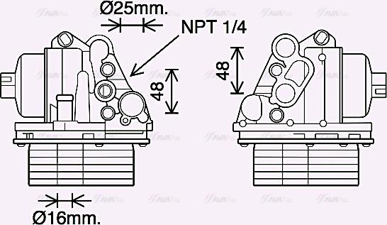 Ava Quality Cooling PE3400H - Eļļas radiators, Motoreļļa autodraugiem.lv