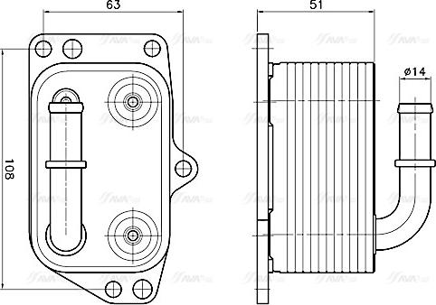 Ava Quality Cooling PE3433 - Eļļas radiators, Motoreļļa autodraugiem.lv